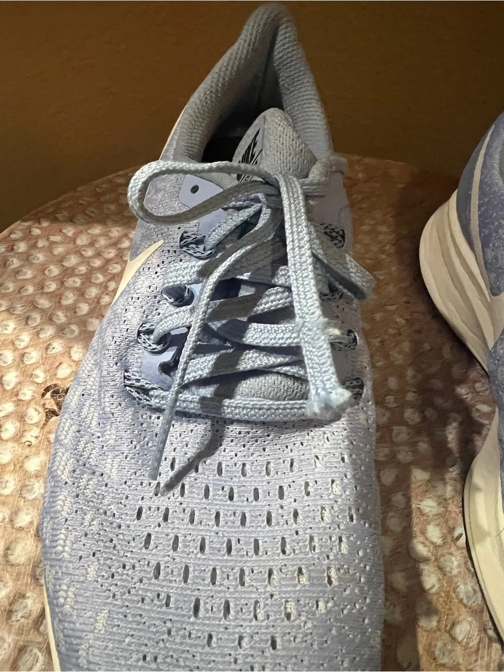 Nike Women's Pale Blue Running Shoes with White Swoosh